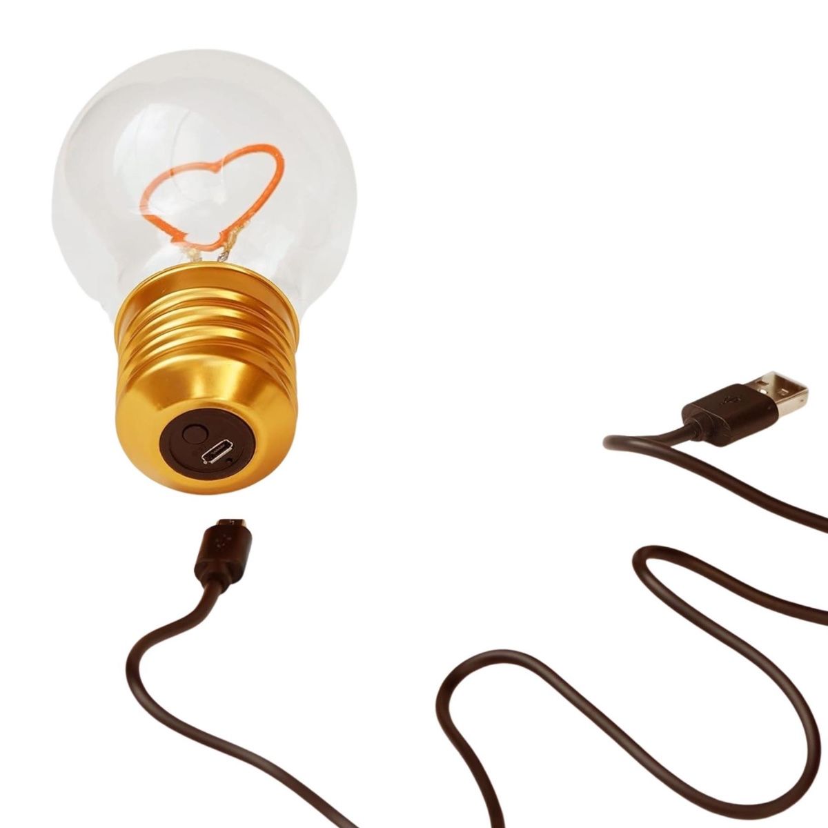 Kingavon Rechargeable LED Table Lamp Heart – USB-C Portable Lamp with 5.5 Hour Runtime – Heart