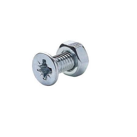 Pozi Countersunk Machine Screws & Nuts Zinc
