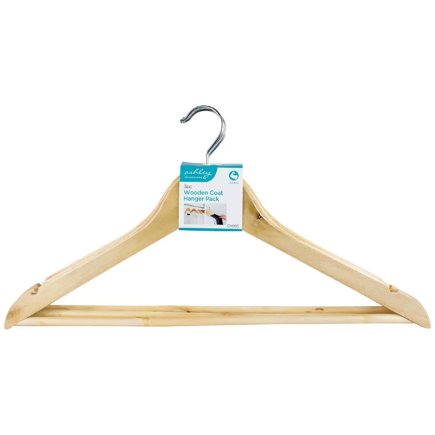 Ashley 3 Piece Wooden Coat Hanger Pack