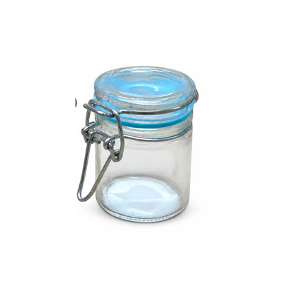 jar blue on white background