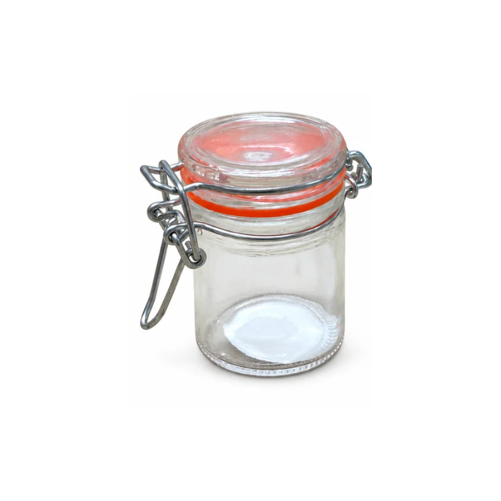 jar red on white background