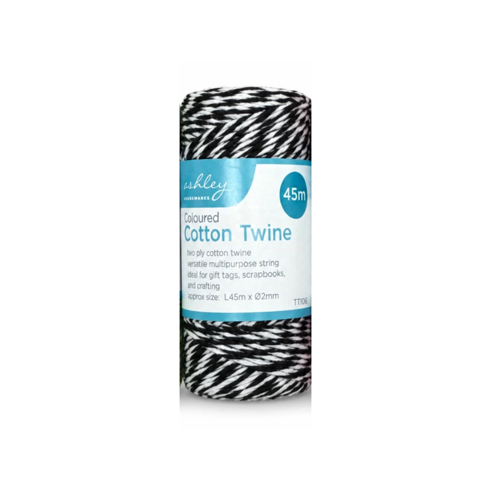 twine black-white on white background