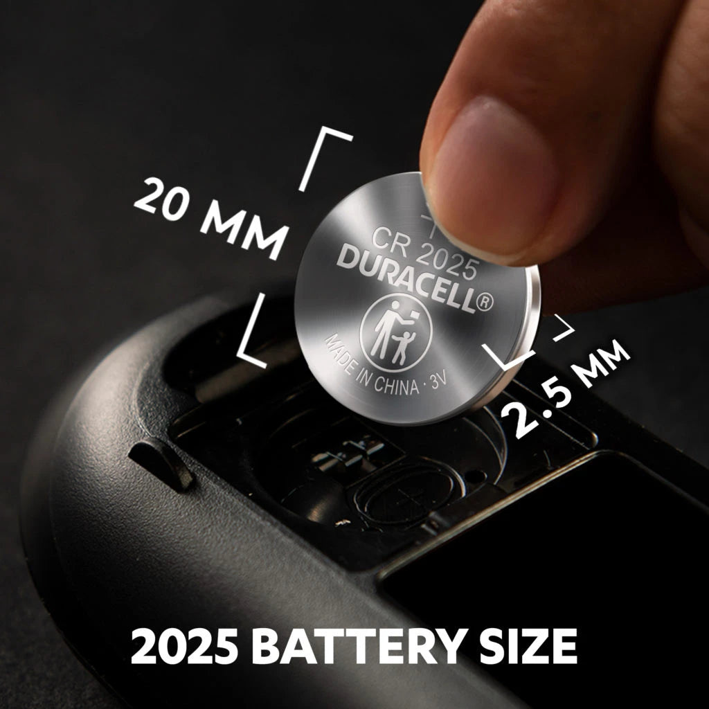 Duracell DL2025 / CR2025 3V Lithium Coin Cell Batteries – 2 Pack