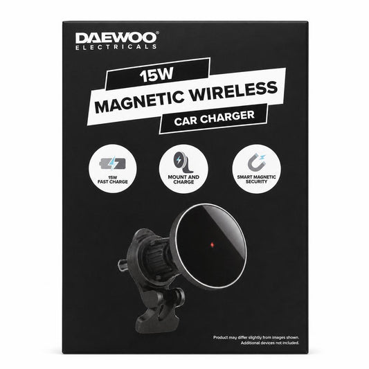 Daewoo 15W Magnetic Wireless Car Charger packaging front view
