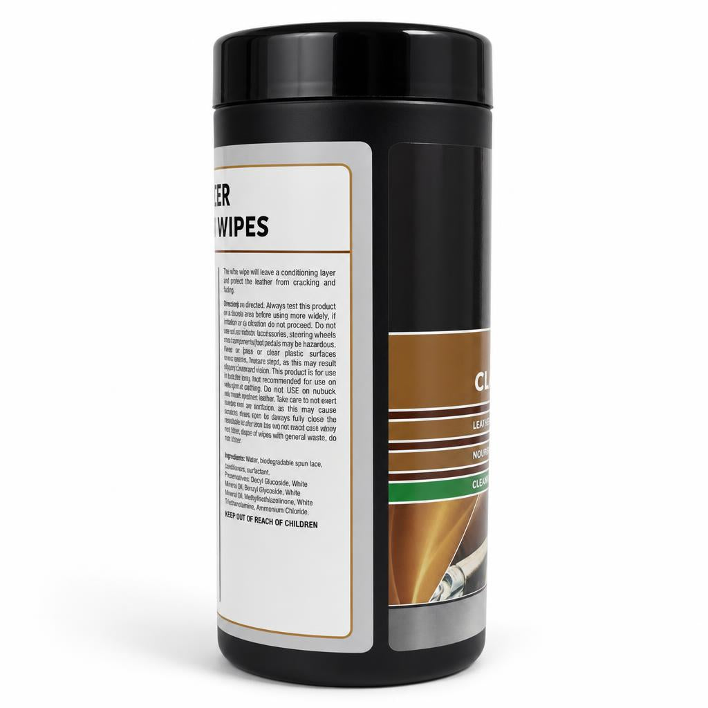 Auto Extreme Leather Cleaning Wipes side details