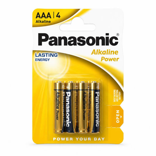 Panasonic Alkaline Power AAA Batteries packaging front view
