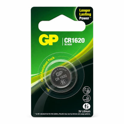 GP Lithium Battery CR1620 packaging front
