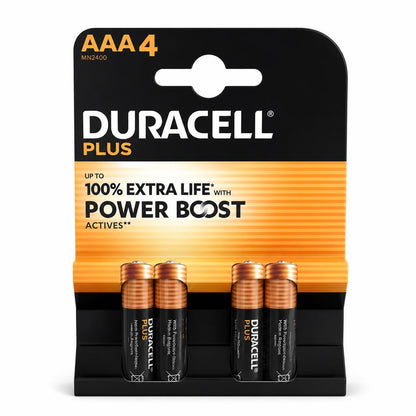 Duracell Plus AAA Batteries front packaging