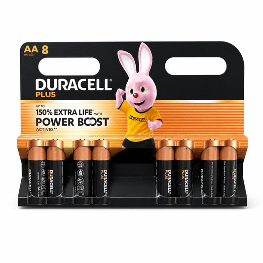 Duracell Plus AA Batteries 8 Pack packaging front
