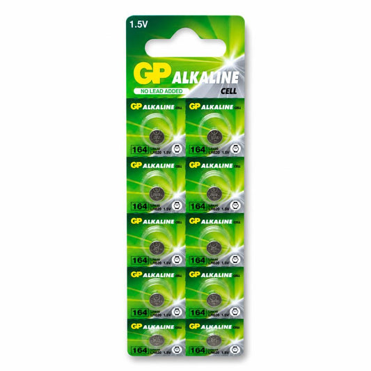 GP Alkaline Cell 164 Pack of 10 on cardboard packaging
