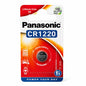 Front view of Panasonic CR1220 Lithium Coin Battery packaging