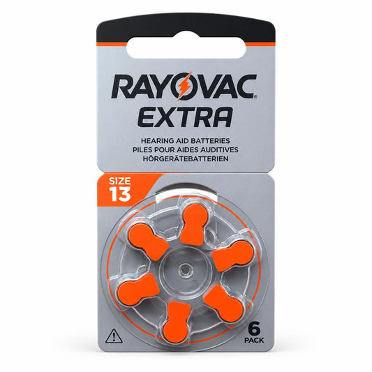 Rayovac Extra Hearing Aid Batteries Size 13 front packaging