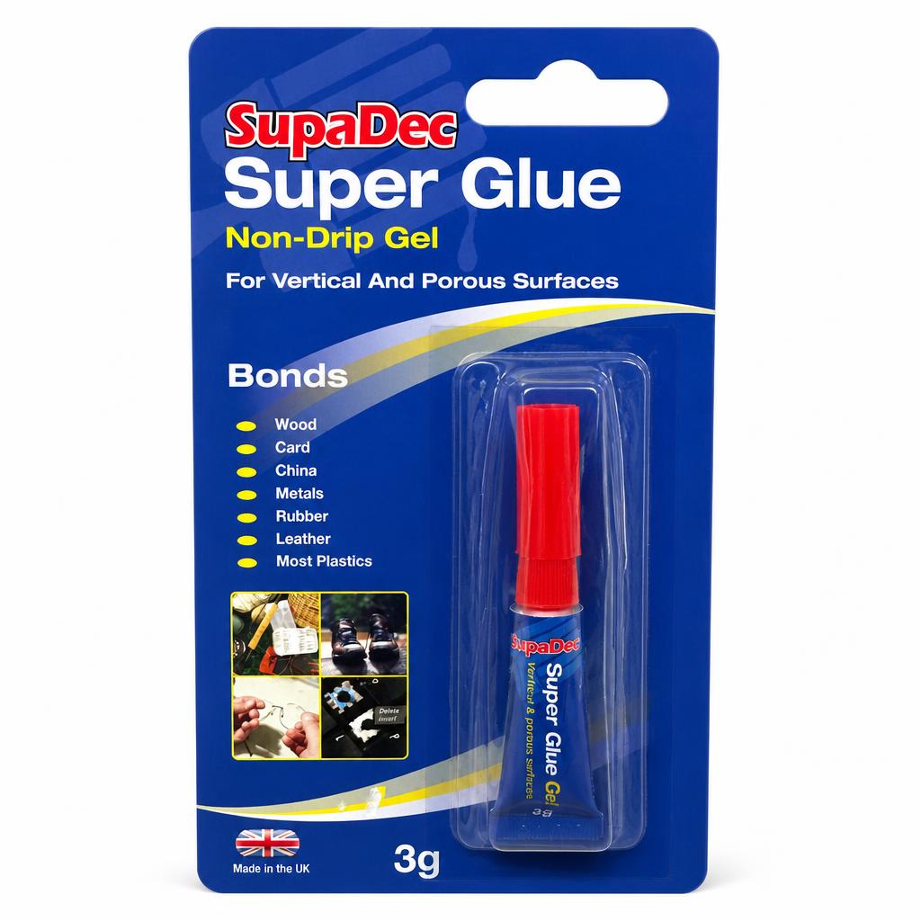 SupaDec Super Glue Non-Drip Gel packaging front