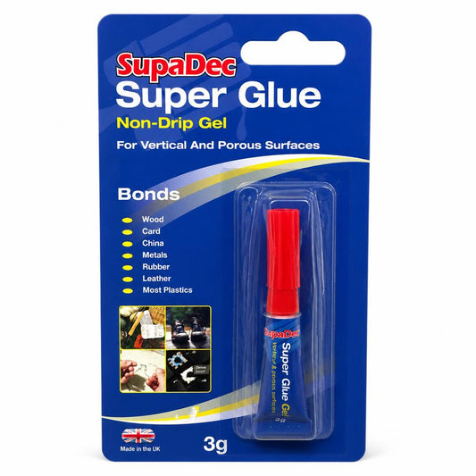 SupaDec Super Glue Non-Drip Gel packaging front