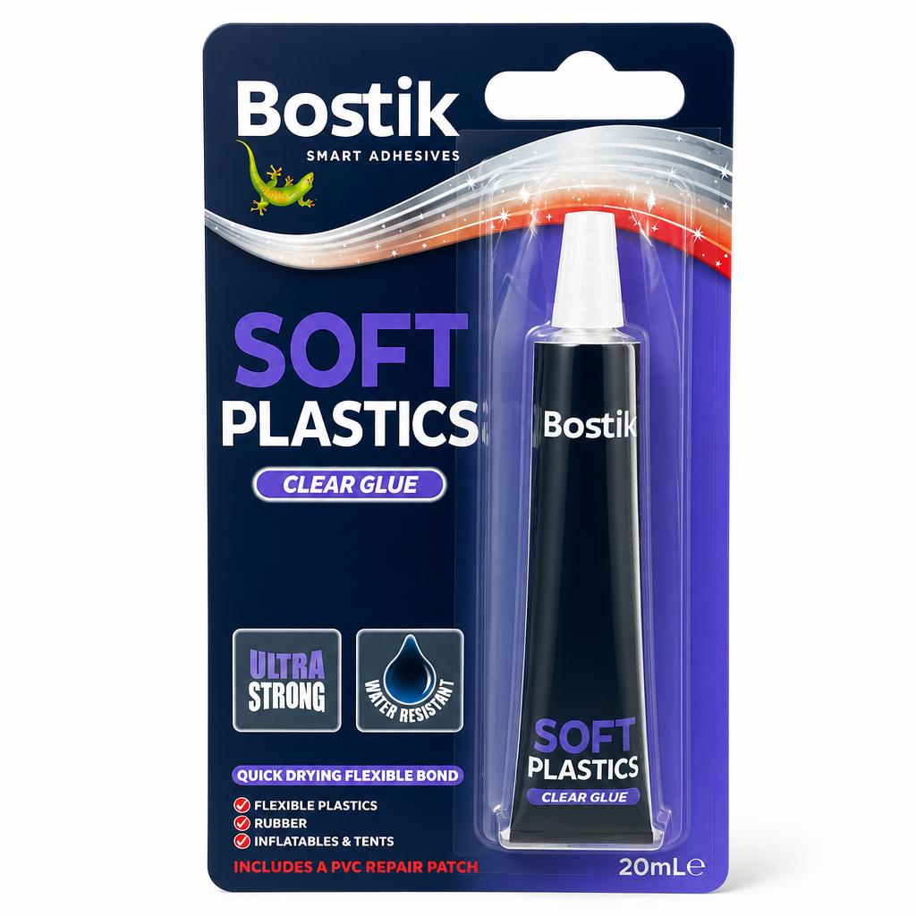 Bostik Soft Plastics Clear Glue packaging front