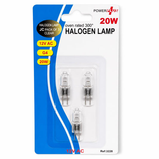 Front packaging of PowerPlus Halogen Lamp pack of 3