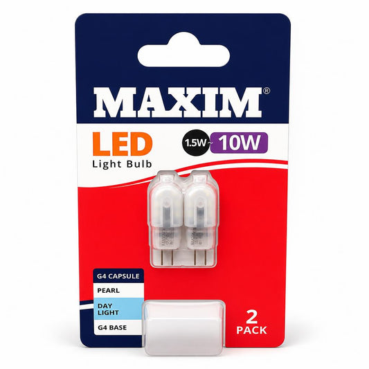 Maxim LED light bulb packaging front view