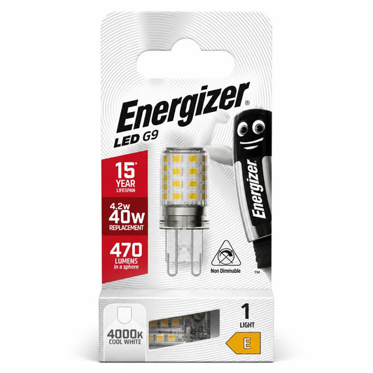 Energizer LED G9 bulb packaging front view