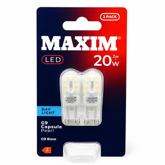 Maxim LED G9 Capsule Day Light Bulbs packaging front