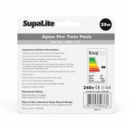 SupaLite Appliance Lamp packaging back view