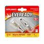 Front view of Eveready Oven Bulb 2 Pack packaging