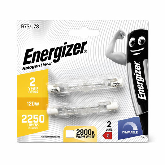 Energizer Halogen Linear R7S/J78 bulbs front packaging