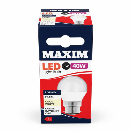 Maxim LED Light Bulb 6W 40W Packaging Front