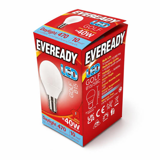 Packaging of Eveready LED Golf Bulb