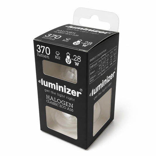 Luminizer Halogen Classic Eco A55 370 Lumen Light Bulb Packaging