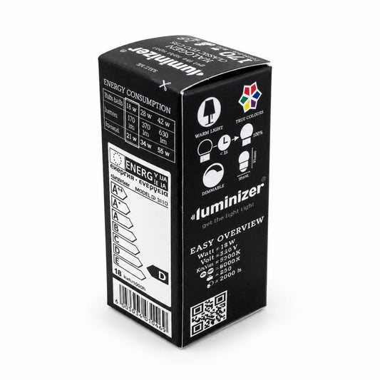 Luminizer Halogen Classic Eco C35 bulb packaging back