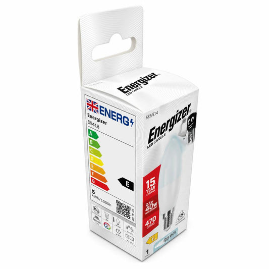 Energizer LED Candle bulb packaging back view
