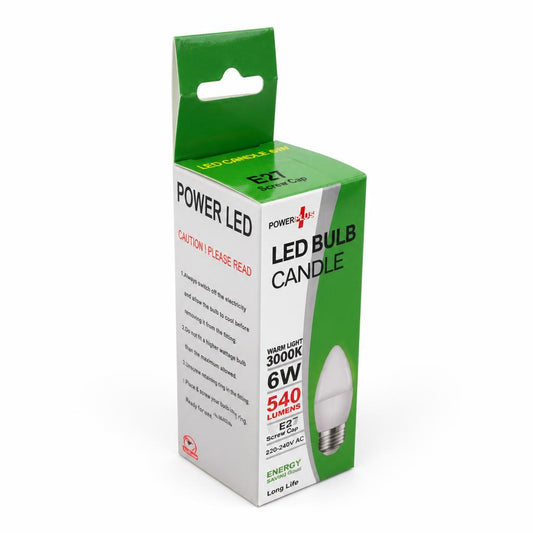 PowerPlus LED Candle Bulb packaging back view