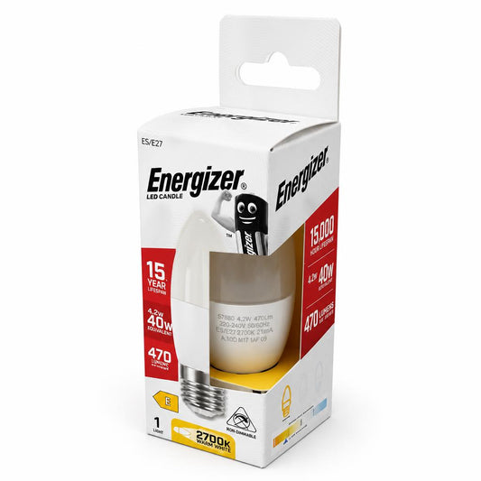 Energizer LED Candle Bulb in packaging front view
