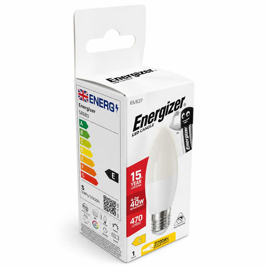 Energizer LED Candle Bulb in packaging back view