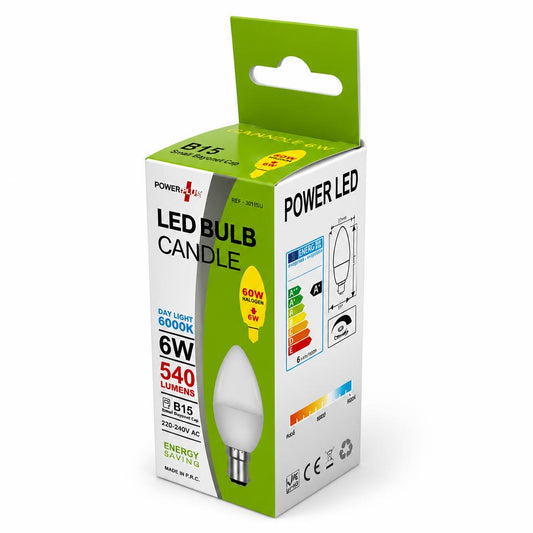 Powerplus LED Bulb Candle packaging front view