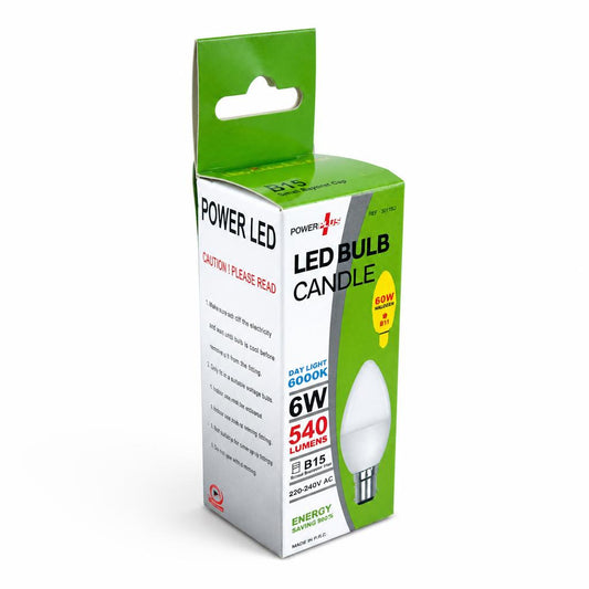 Powerplus LED Bulb Candle packaging back view