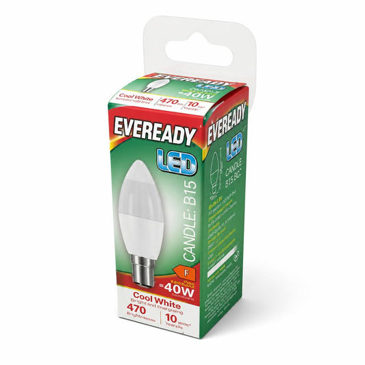 Eveready LED Candle B15 Cool White Bulb in package