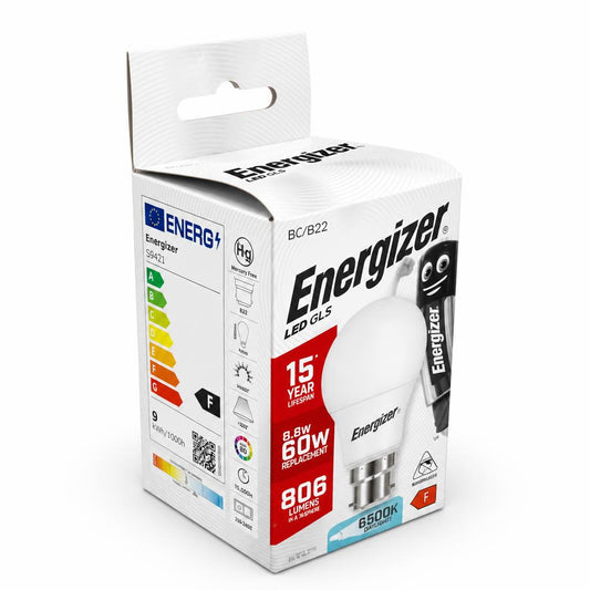 Energizer LED GLS BC/B22 bulb packaging back