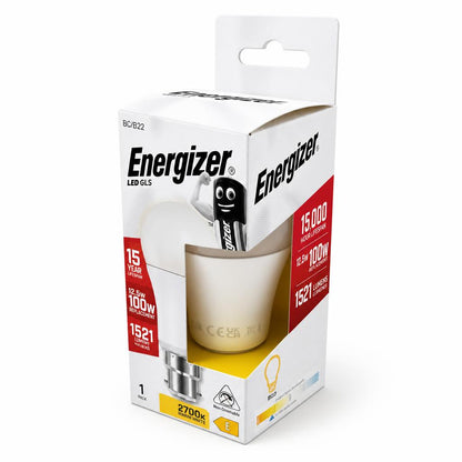 Energizer LED GLS BC/B22 Light Bulb Packaging Front