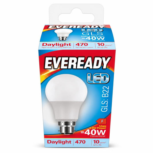 Eveready LED GLS B22 Bulb packaging front view