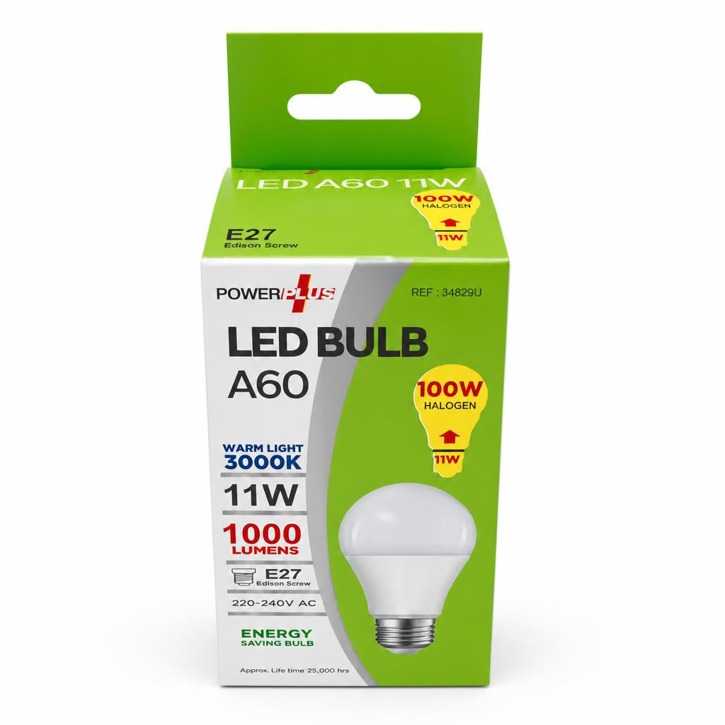 Powerplus LED Bulb A60 front packaging