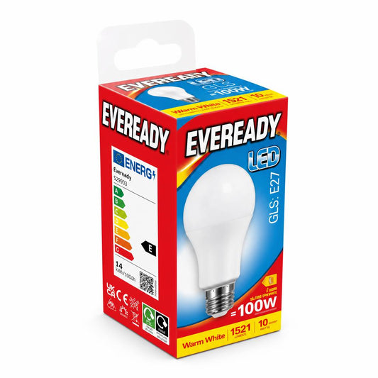 Eveready LED GLS bulb packaging back