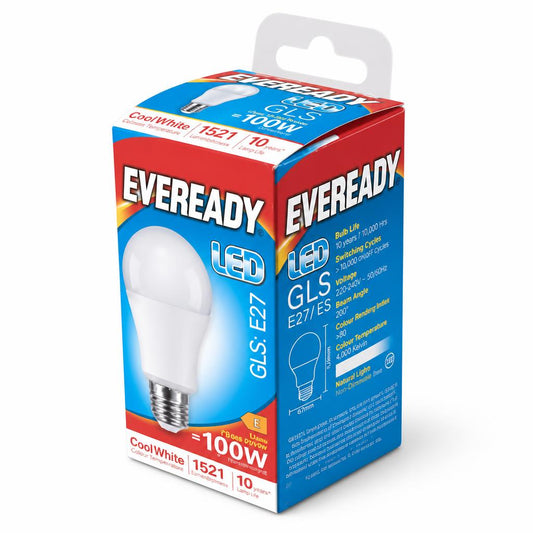Eveready LED GLS E27 packaging back view