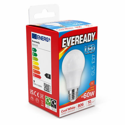 Eveready LED GLS Bulb packaging back view