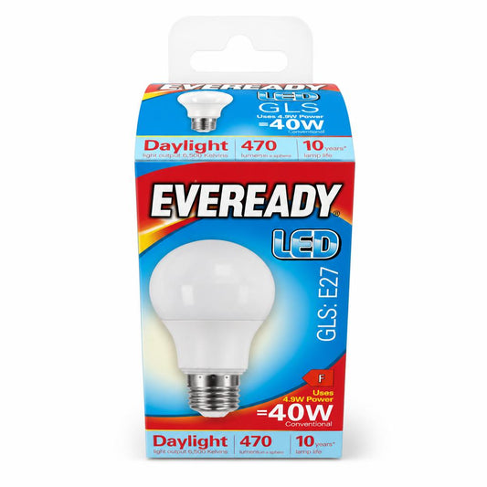 Eveready LED GLS E27 Daylight Bulb front packaging