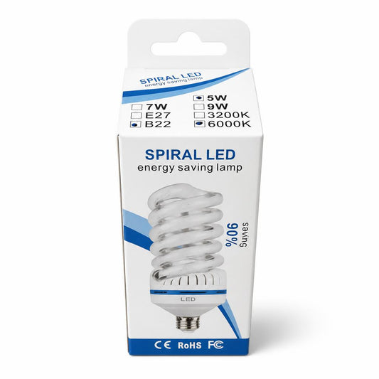 Spiral LED energy saving lamp packaging