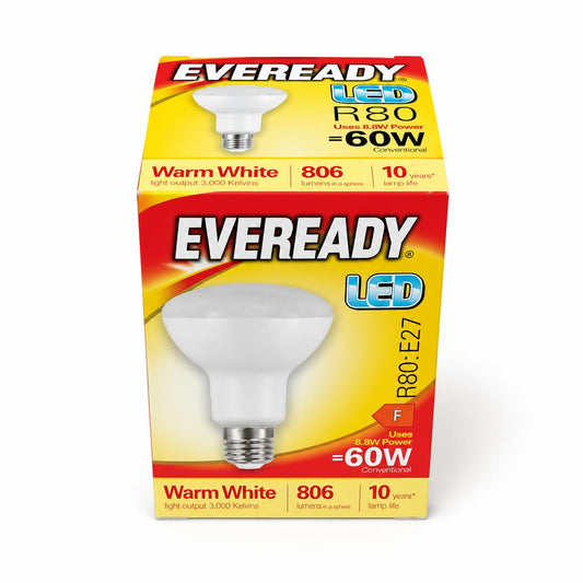 Eveready LED R80 Bulb Packaging Front View
