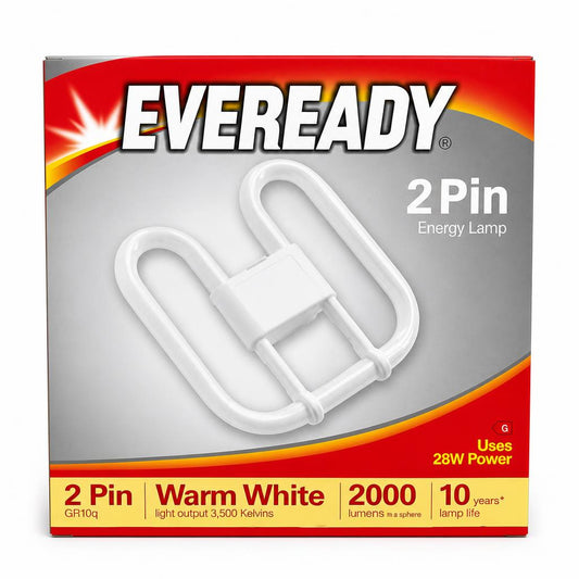 Eveready 2 Pin Energy Lamp box front view
