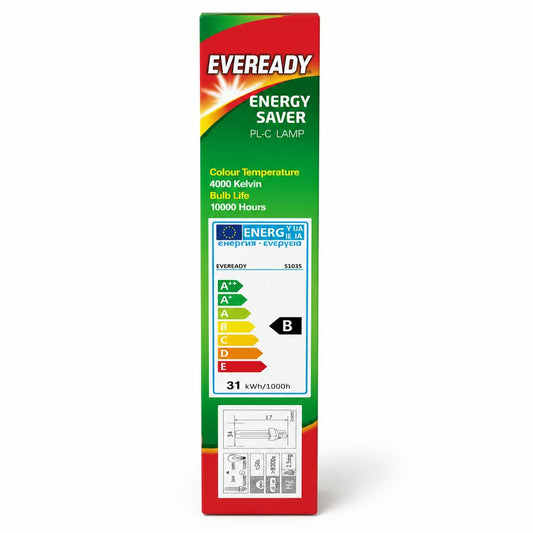 Eveready Energy Saver PL-C Lamp package back view