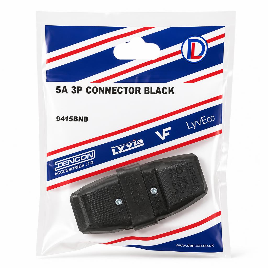 Dencon 5A 3P Connector packaging back view